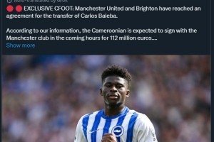 kaiyun-费迪南德转发外媒新闻：曼联1.12亿欧签巴莱巴达协议？真的？